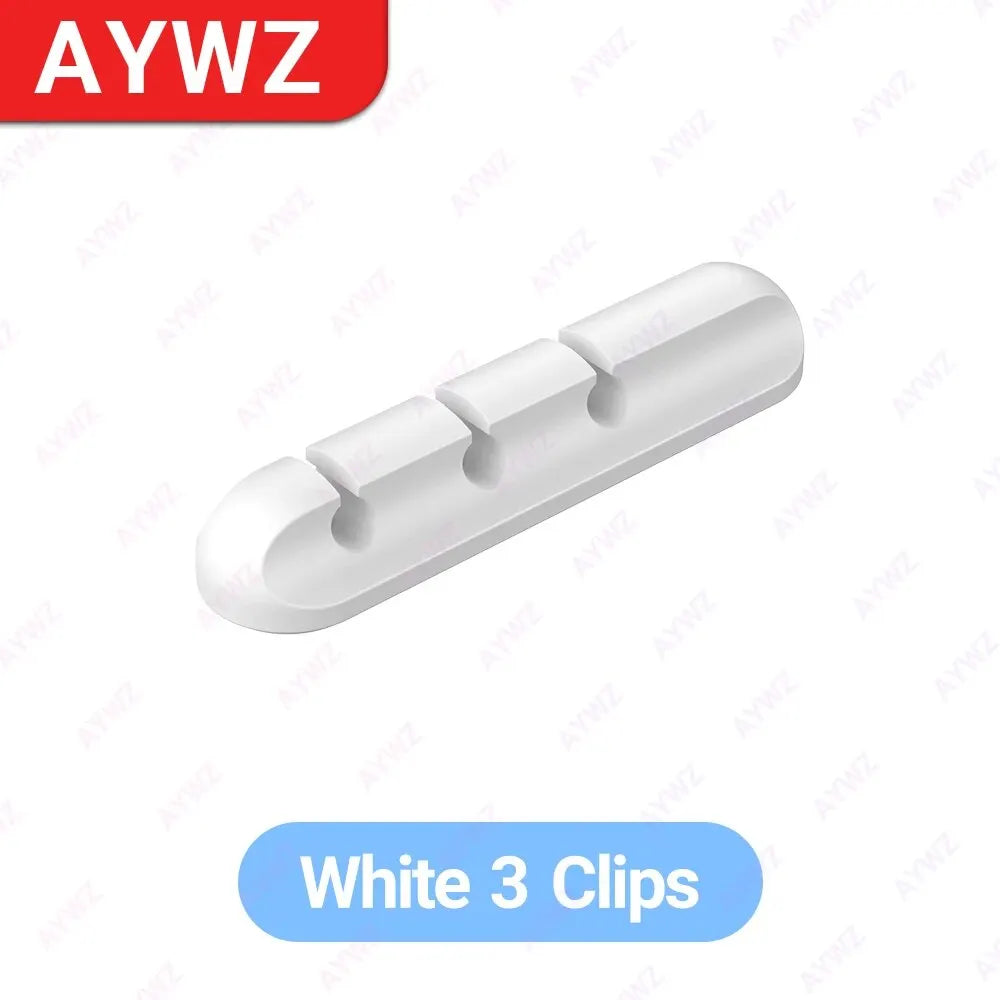 Adhesive Cable Holder Clips – Cord Management & Wire Organizer for Desktop, USB, Power, & Charging Cables