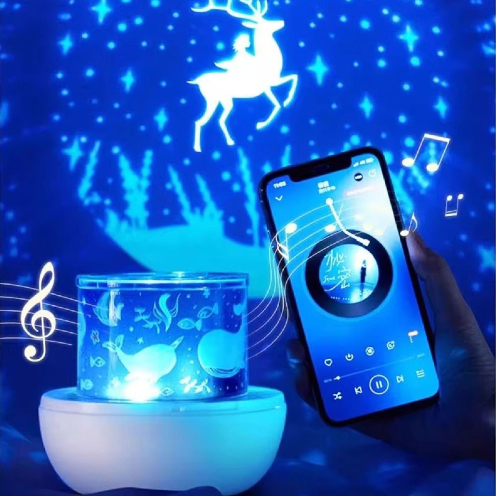 DinoGlow™ 2-in-1 Projector & Night Lamp with Music SKY MEGA BOX