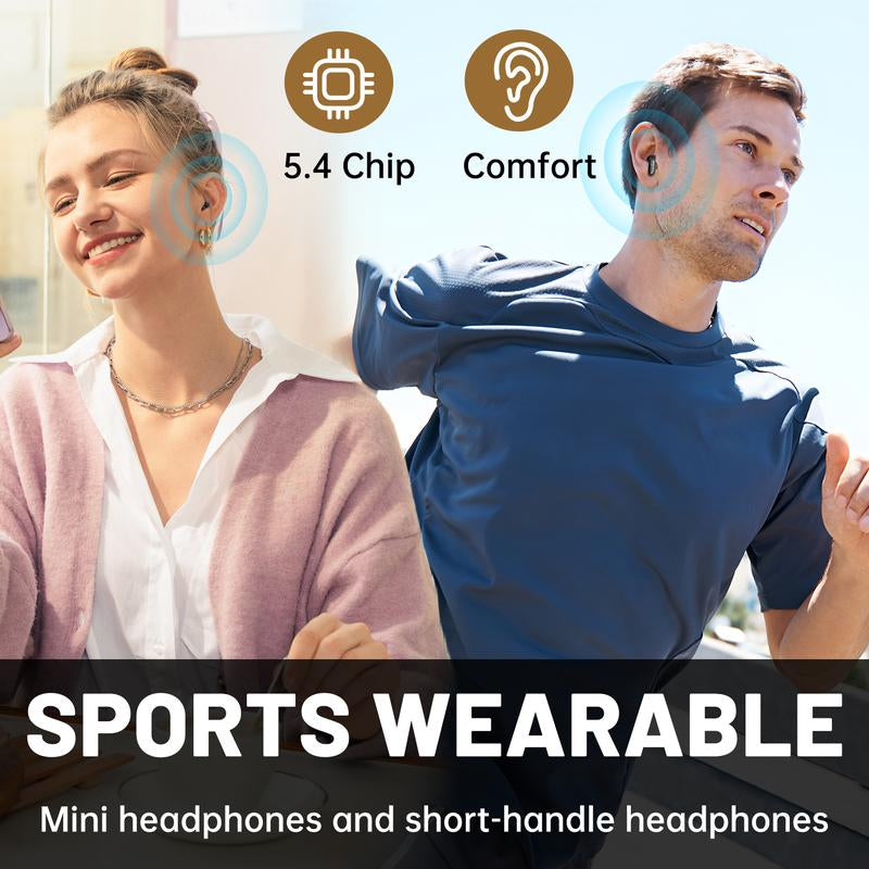 MSHUKCOE Mini Wireless Bluetooth Earbuds – Sleep & Sport Comfort