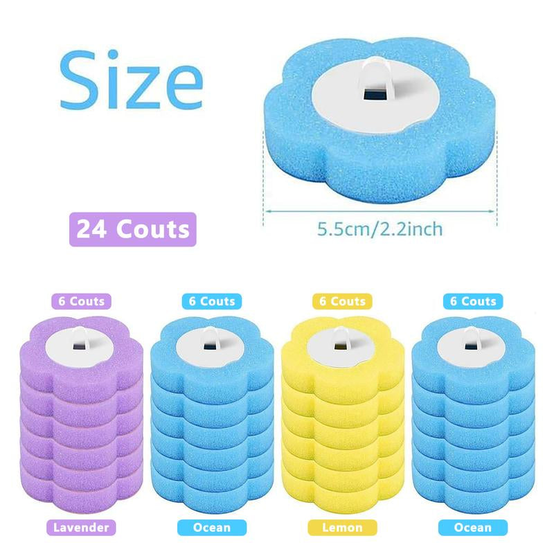 Snofrid Disposable Toilet Brush Set – Wall-Mount Toilet & Bathroom Cleaning Kit with 24 Refills