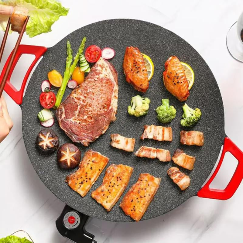AORAN KITCHEN 1500W Electric Korean BBQ Grill – Smokeless Indoor Non-Stick Grill Pan