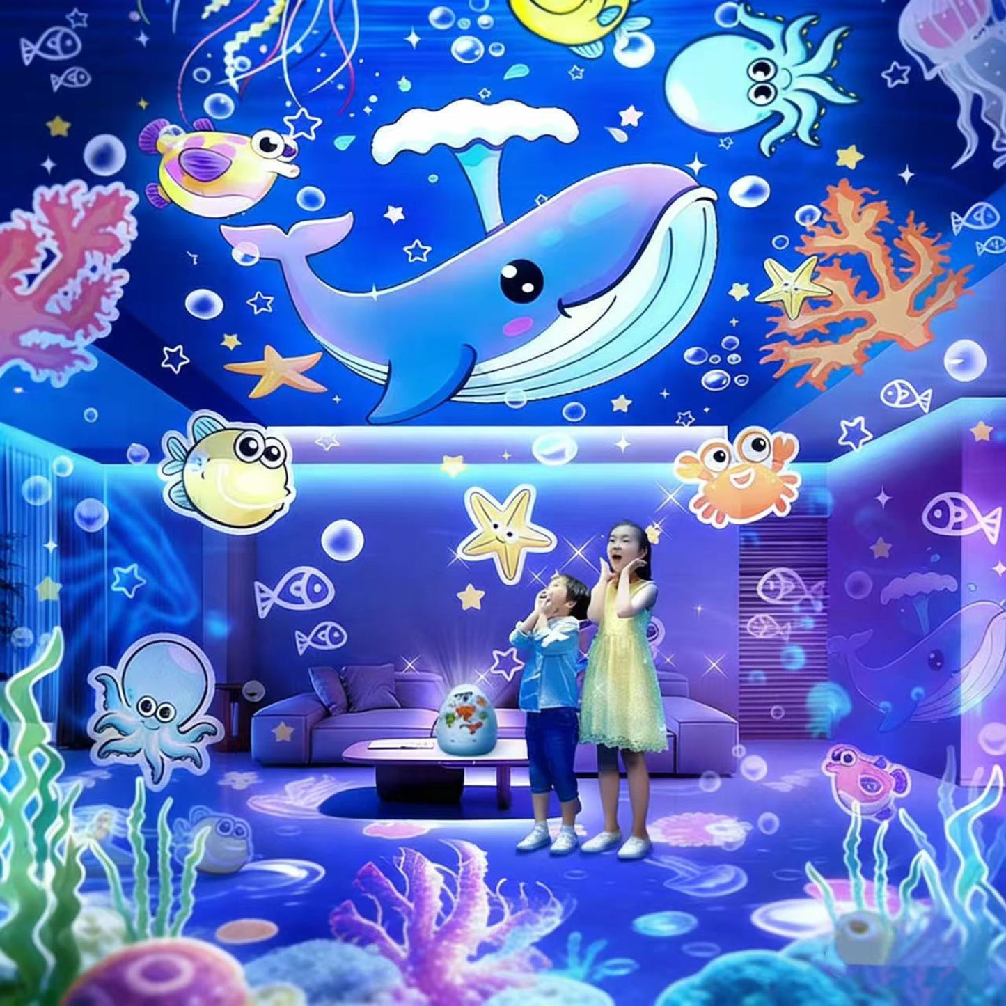 DinoGlow™ 2-in-1 Projector & Night Lamp with Music SKY MEGA BOX