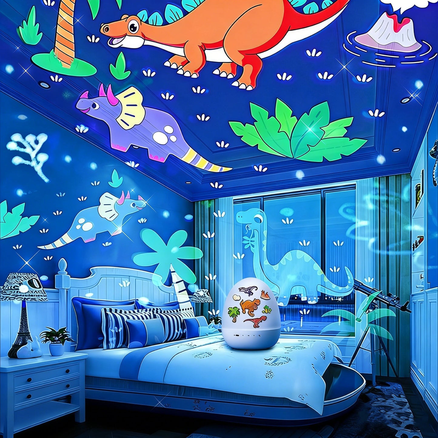 DinoGlow™ 2-in-1 Projector & Night Lamp with Music SKY MEGA BOX