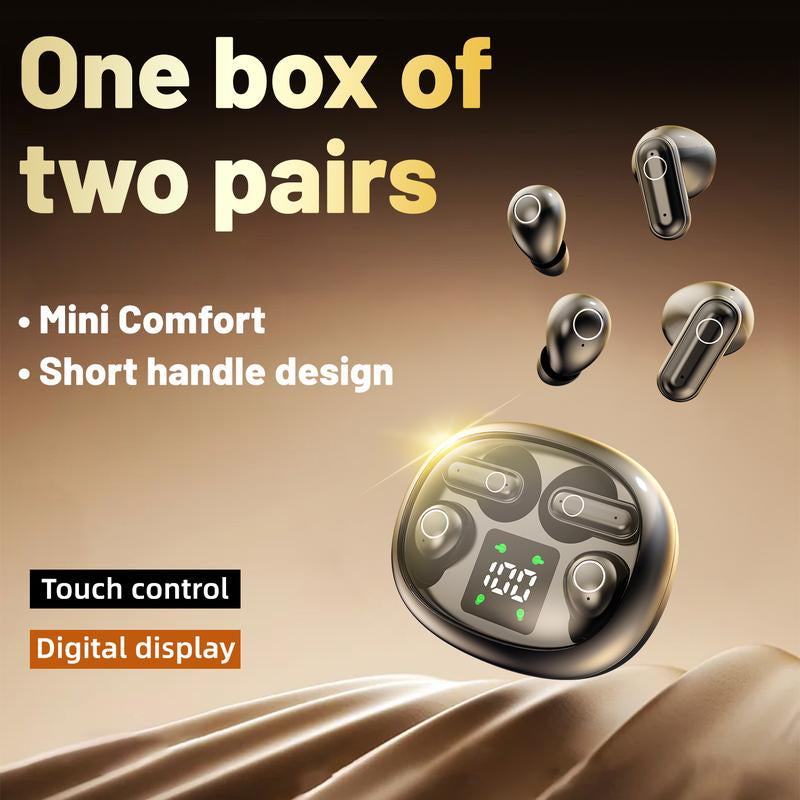 MSHUKCOE Mini Wireless Bluetooth Earbuds – Sleep & Sport Comfort