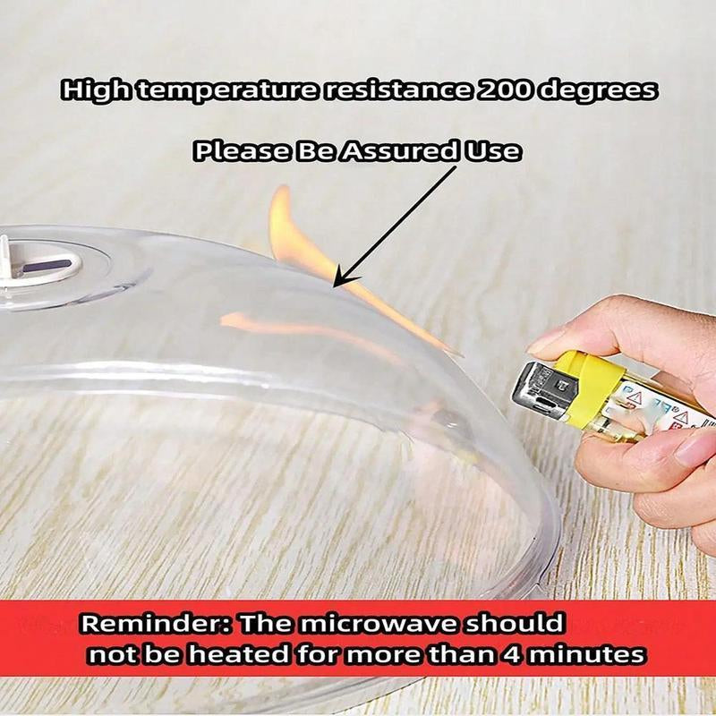 Microwave Splatter Cover with Handle – Reusable Lid for Clean & Safe Heating