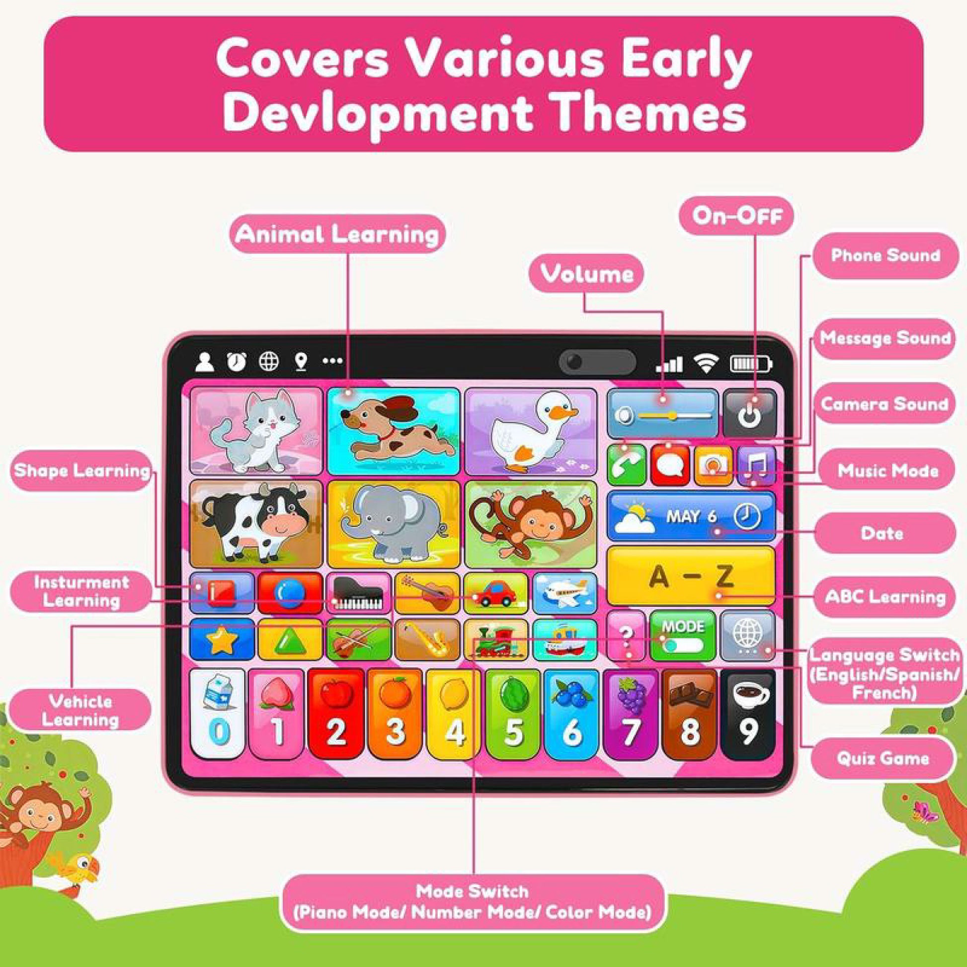 TrioLingo™ 3-Language Tablet SKY MEGA BOX