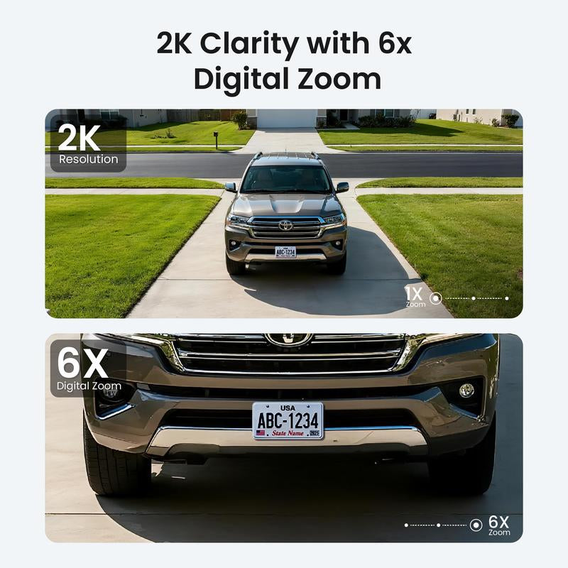 HomiQ Life Window Security Camera 3MP 2K – Smart Indoor WiFi Camera with Color Night Vision