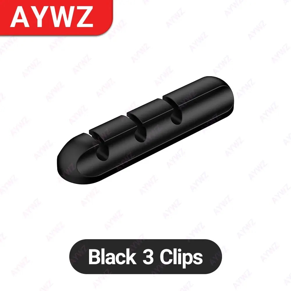 Adhesive Cable Holder Clips – Cord Management & Wire Organizer for Desktop, USB, Power, & Charging Cables