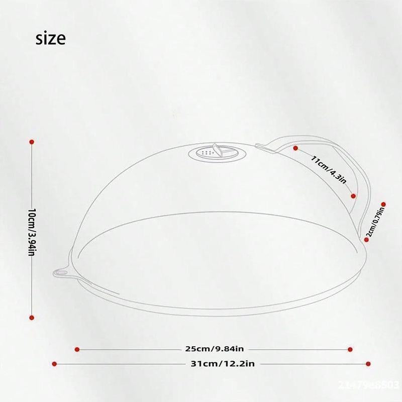 Microwave Splatter Cover with Handle – Reusable Lid for Clean & Safe Heating