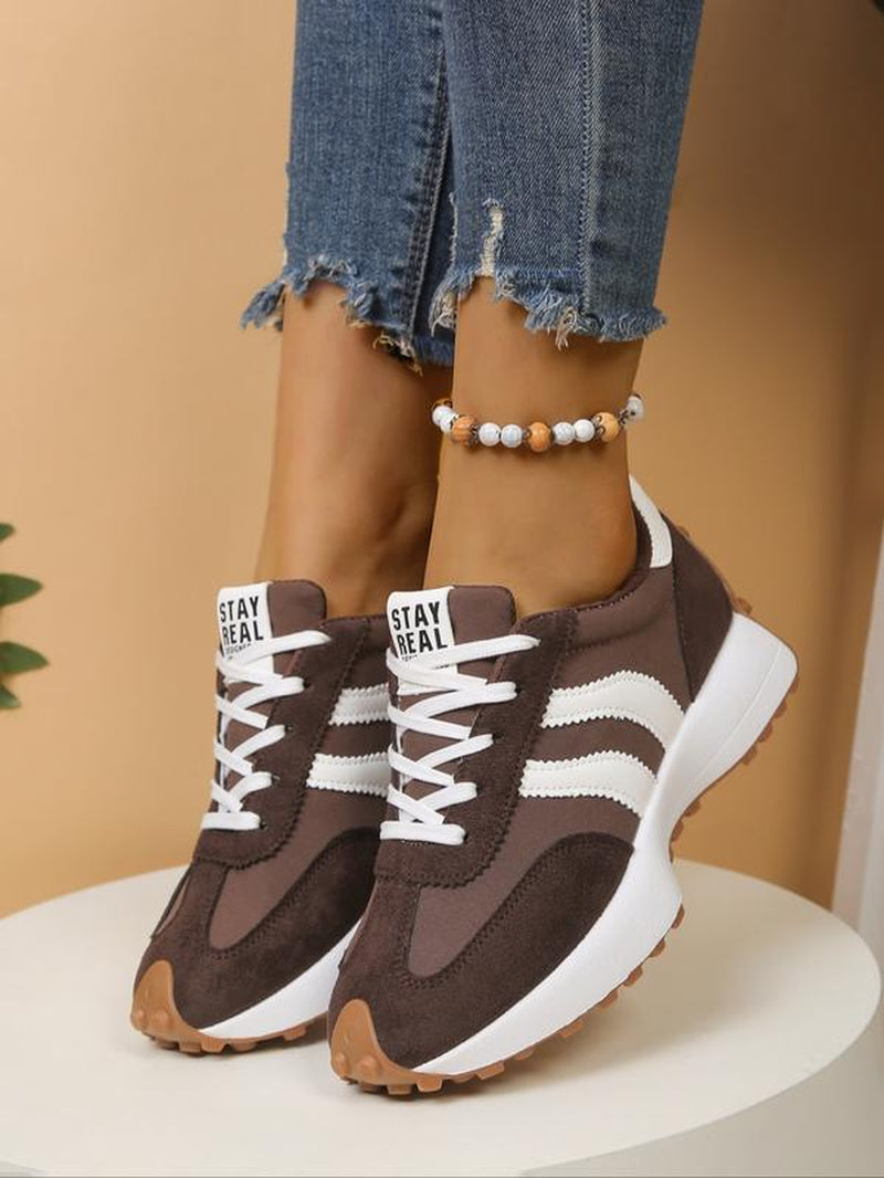 Women’s Striped Sporty Sneakers – Comfort You Can Feel 