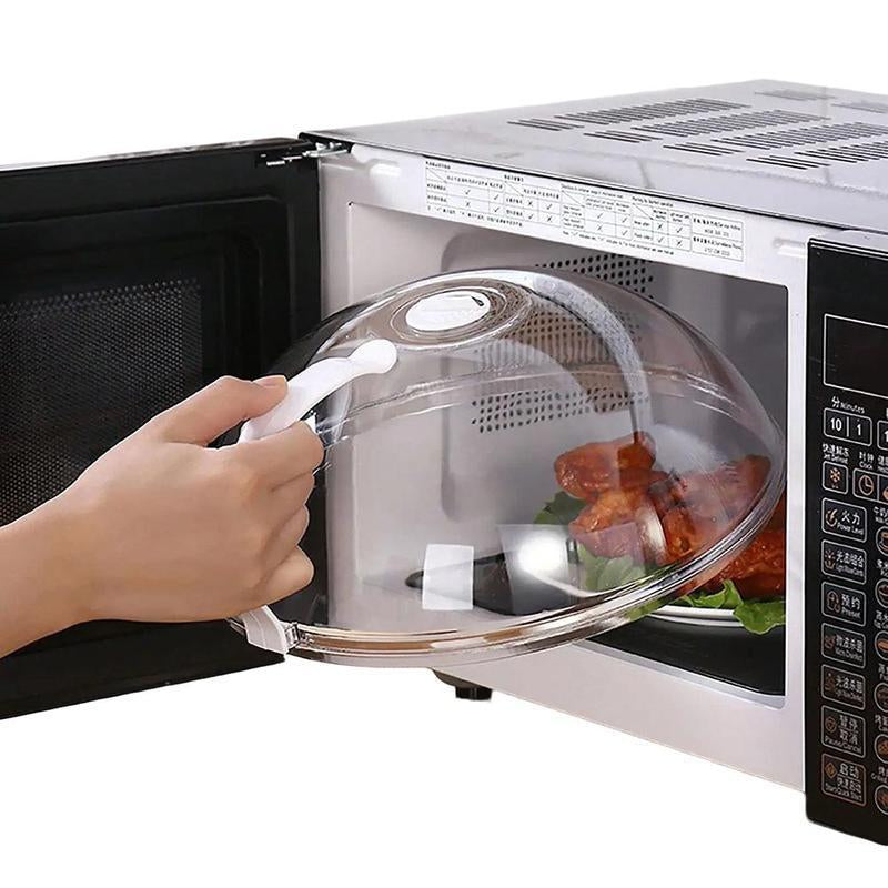 Microwave Splatter Cover with Handle – Reusable Lid for Clean & Safe Heating
