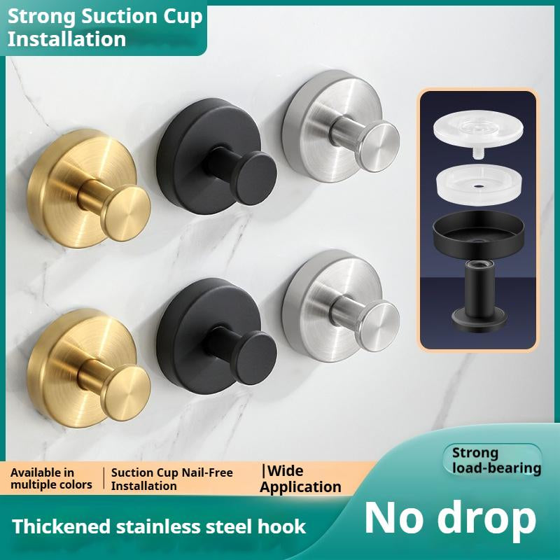 Stainless Steel Suction Cup Hooks – No Drill, No Damage Wall Organiser