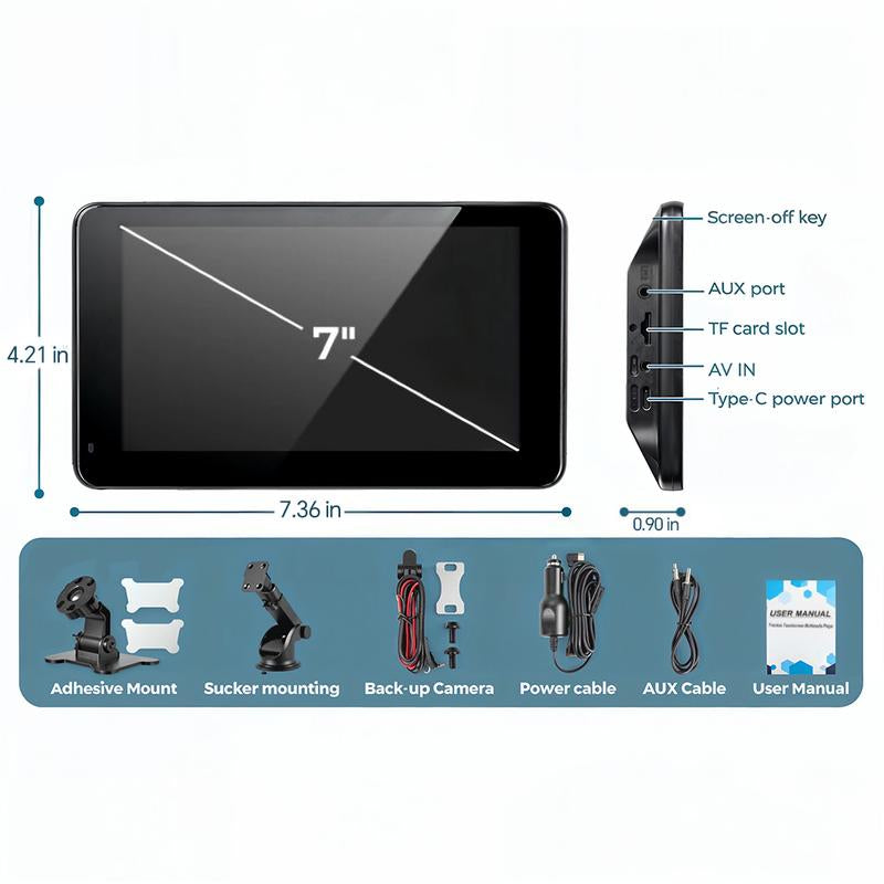 【PASLDA】2026 Upgraded Wireless CarPlay Screen – Portable Smart Display for iPhone & Android