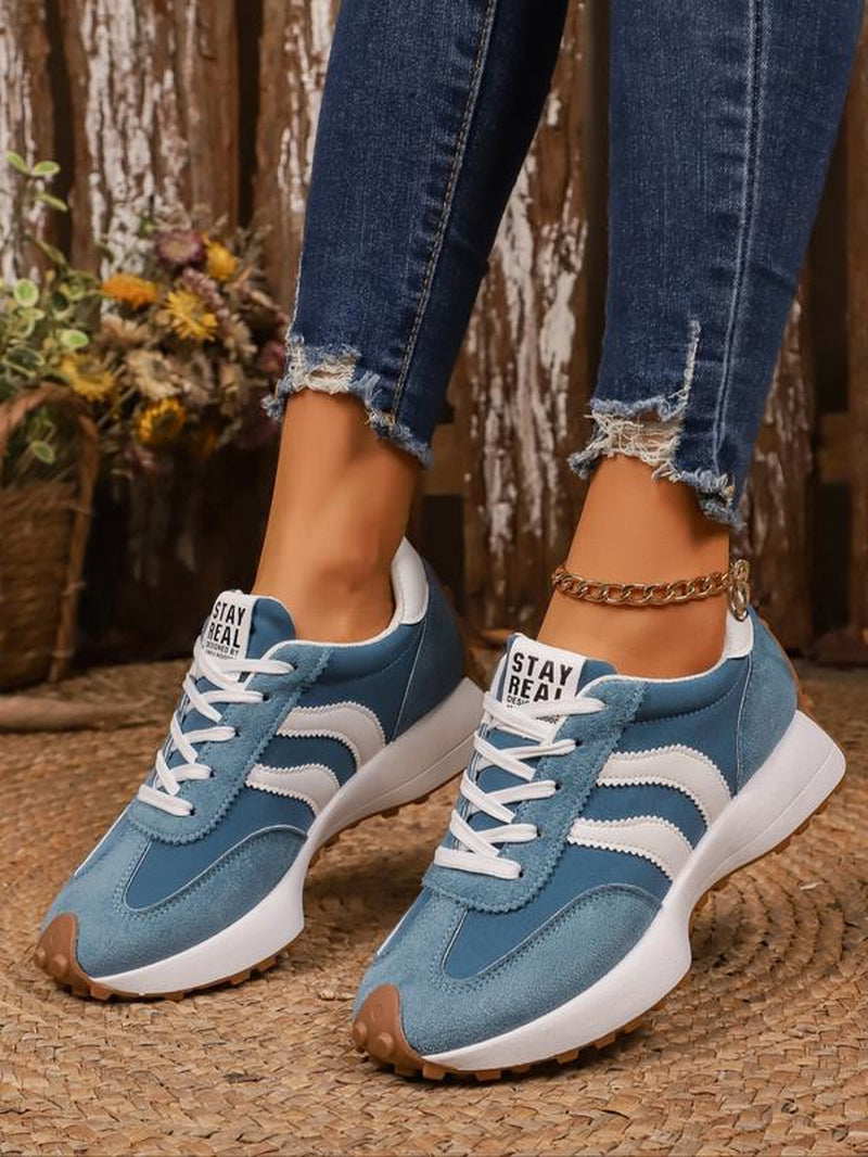 Women’s Striped Sporty Sneakers – Comfort You Can Feel 