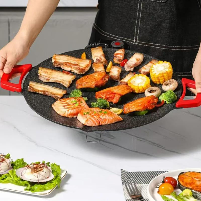 AORAN KITCHEN 1500W Electric Korean BBQ Grill – Smokeless Indoor Non-Stick Grill Pan