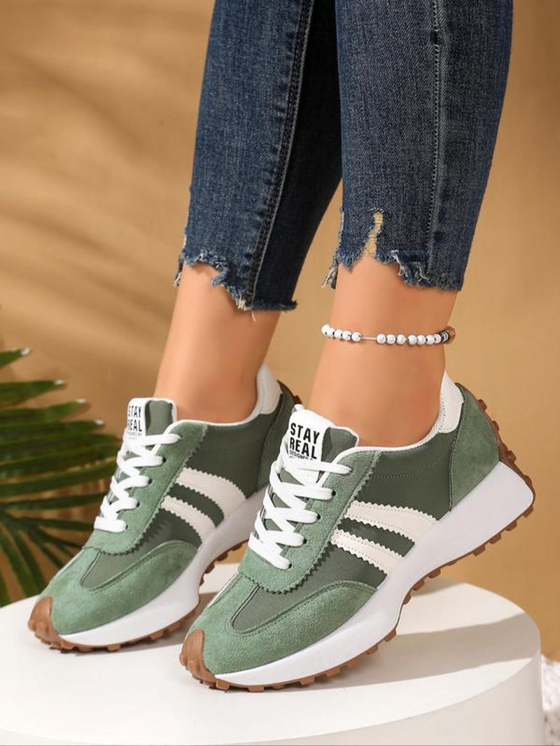 Women’s Striped Sporty Sneakers – Comfort You Can Feel 