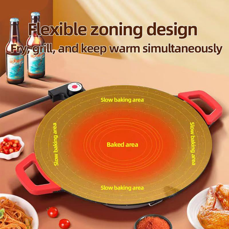 AORAN KITCHEN 1500W Electric Korean BBQ Grill – Smokeless Indoor Non-Stick Grill Pan