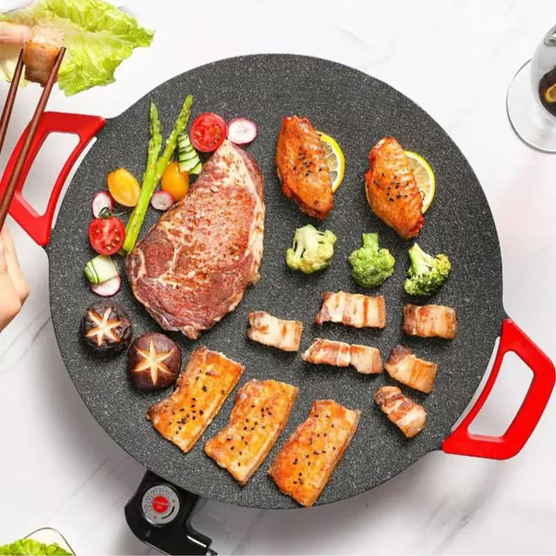 AORAN KITCHEN 1500W Electric Korean BBQ Grill – Smokeless Indoor Non-Stick Grill Pan